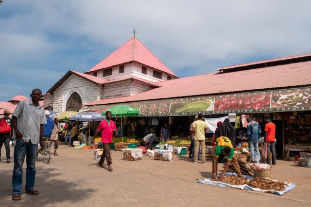 The modern shopping plazas of Dar es Salaam